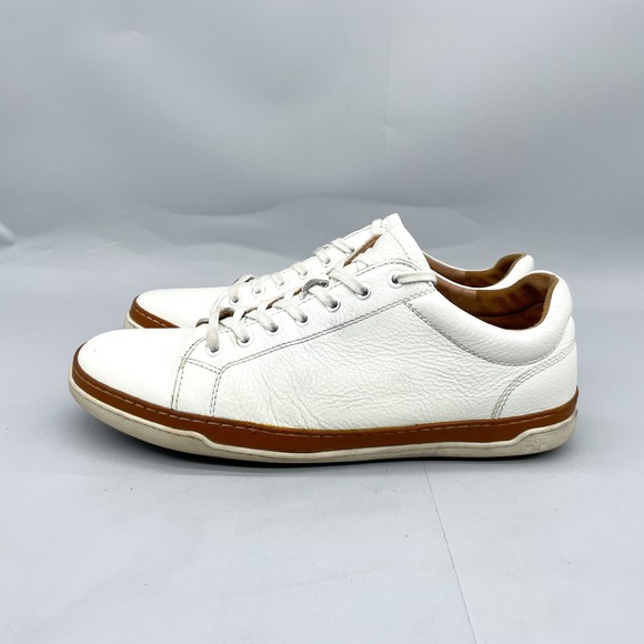 Allen Edmonds Mens 11.5 D Porter Derby White Leather Sneakers Shoes Casual - Picture 4 of 12